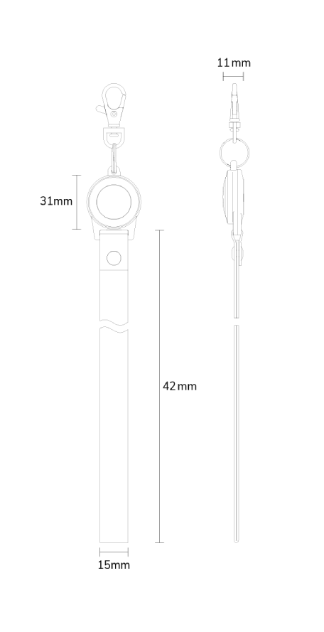 C6-D 吊牌型定位信標(biāo)尺寸圖